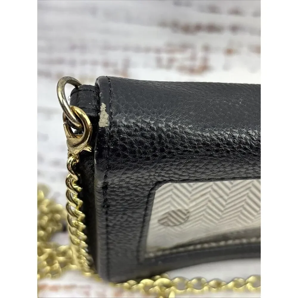 STEVE‎ MADDEN WRISTLET CELL PHONE CASE WALLET CLUTCH Purse BLACK W/ BLING Studs
